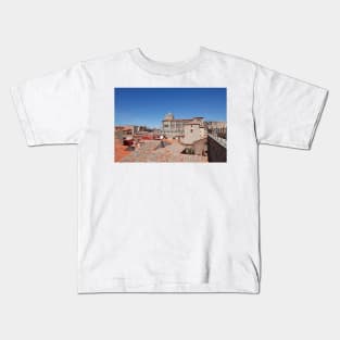 Catedral del Salvador, cathedral with city walls, Avila, Spain, Europe Kids T-Shirt